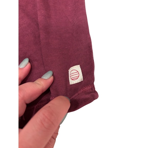 Marine Layer Mens Long Sleeve Pocket Tee Burgundy Maroon Cotton Shirt Size M $78 - Picture 6 of 9